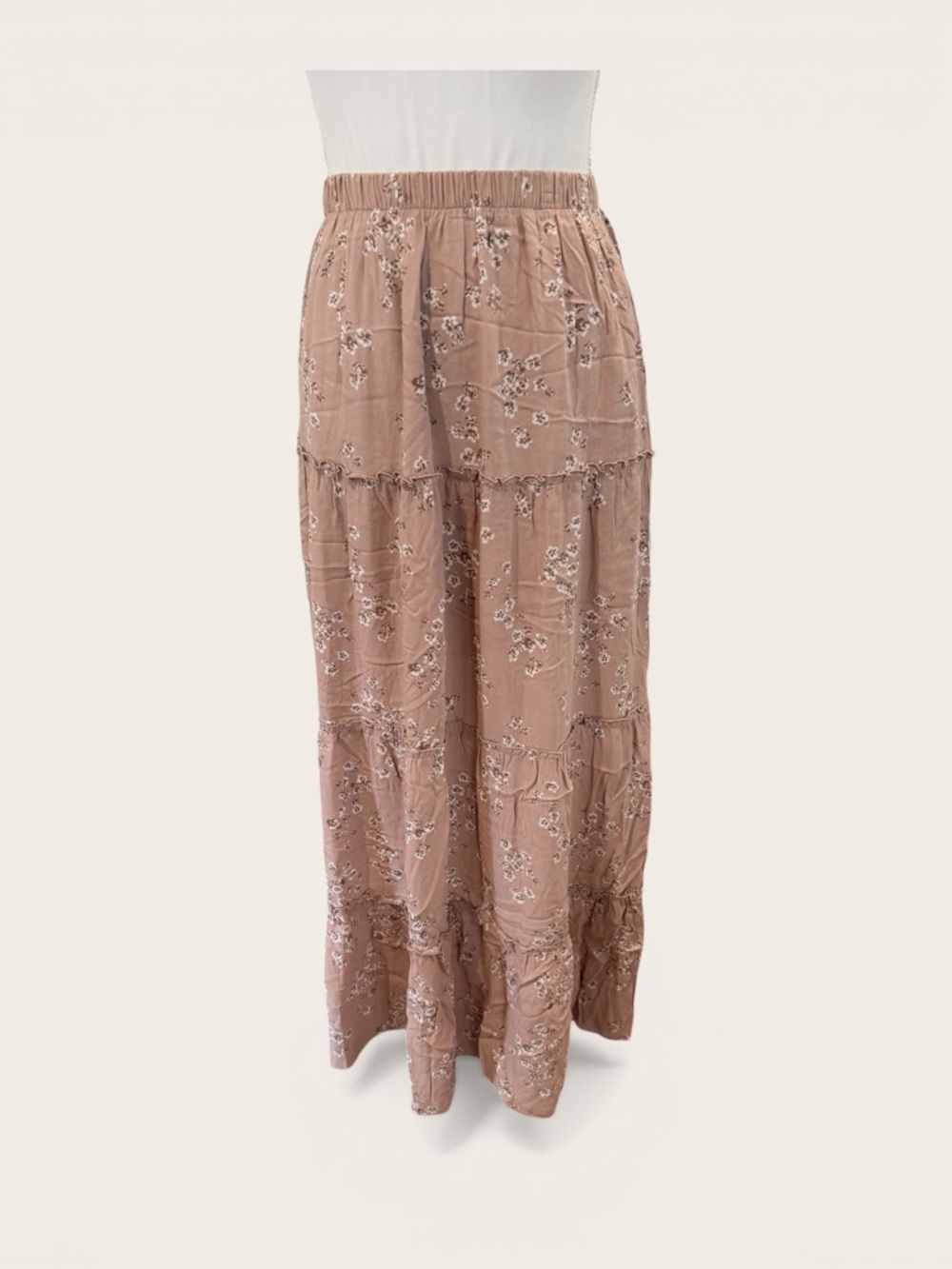 Ultra Flirt Mauve Floral Maxi Skirt